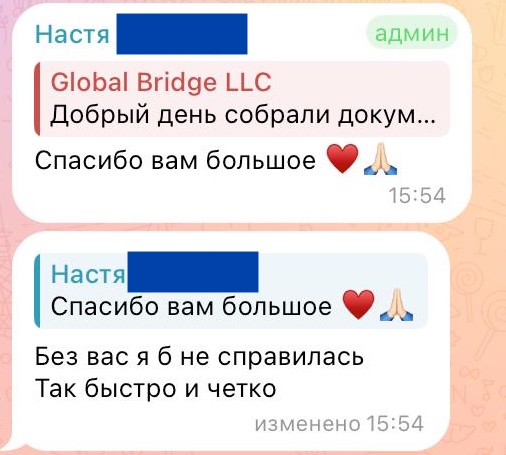Отзыв: спасибо большое, без вас бы не справилась